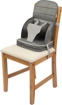 Bebecomfort Travel Booster hoge stoel voor kinderen, draagbaar en opvouwbaar, extra bekleding, voor kinderen vanaf 6 maanden tot 3 jaar (15 kg), Grey Mist