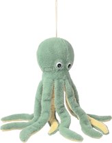 Inware pluche inktvis/octopus knuffeldier - groen - zwemmend - 36 cm