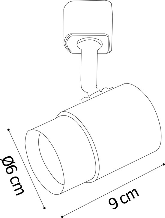 Système de rail design monophasé de 3 mètres avec spots Blake - spots -  LumenXL