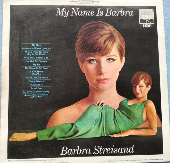 Barbra Streisand My Name Is Barbra 1965 Lp Barbra Streisand Muziek 