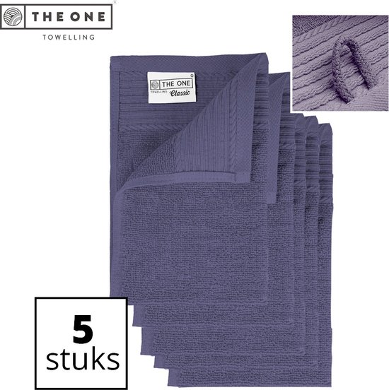 The One Towelling Classic Gastendoeken - 30 x 50 cm - 5 Stuks - Voordeelverpakking - Hoge vochtopname - 100% Zacht katoen - Denim