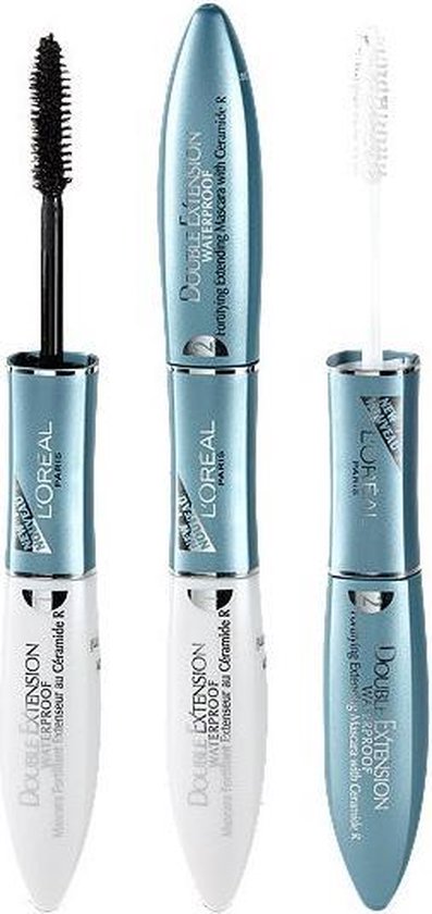 L'Oréal Paris Double Extension Waterproof Mascara Zwart- Voordeelverpakking  3 Stuks | bol.com
