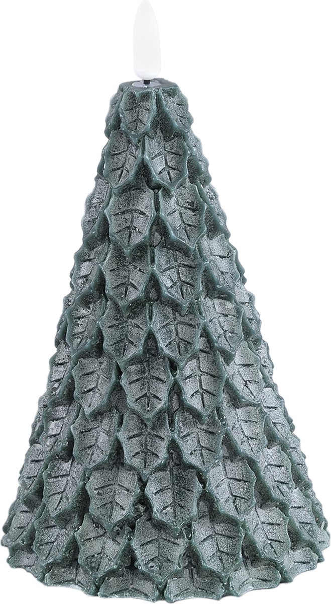 LED light Candle green leaves tree shaped flickering