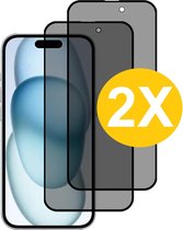 Geschikt voor iPhone 15 screenprotector Privacy - 2 Stuks - Full screen protector tempered glass - gehard glas voor Geschikt voor iPhone 15 - oTronica