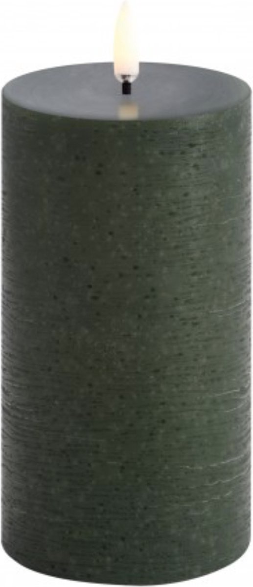 Uyuni led-kaars Rustic 7,8 x 15cm olive green