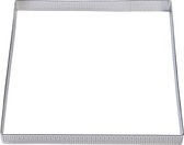 BrandNewCake® Taartring RVS - Vierkant Geperforeerd 20x2cm - Kookring - Bakring