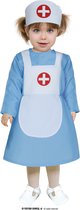 Guirca - Verpleegster & Masseuse Kostuum - Jonge Verpleegster Nina - Meisje - Blauw - 12 - 18 maanden - Carnavalskleding - Verkleedkleding