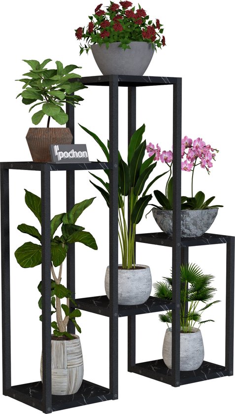 Pochon Home - Table à plantes 6 Plantes - Métal - Support à plantes -  Armoire échelle