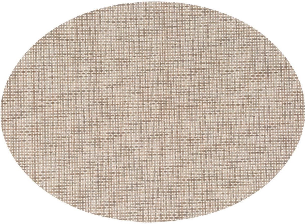 Secret de Gourmet Maoli Textiel Placemat - Ovaal, 48 x 35 cm, Lichtbruin