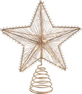 Pic étoile de Noël Countryfield - cuivre - lumière LED blanc chaud - 25 cm