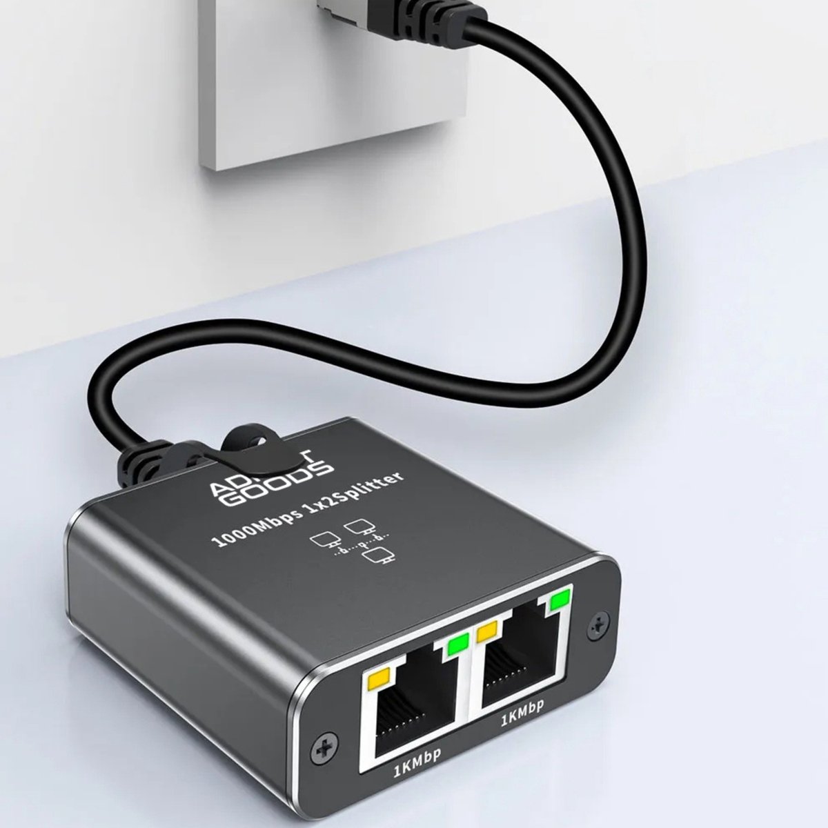 Répartiteur réseau Ethernet Gigabit AdroitGoods - Répartiteur Ethernet 1 à  2 