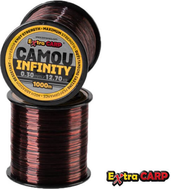 Extra Carp - Infinity Camou 1000 meter - Nylon Karperlijn - 0,30 mm (12,7 kg) van Extra Carp — afbeelding 2