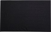 1x Rechthoekige glitter placemats/onderleggers zwart 44 x 29 cm - Diner/kerstdiner placemats