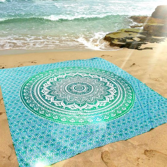 Serviette de plage XL Groot - Vert - Groot 240 x 210 - Tapis de bain /  Tapis mural 