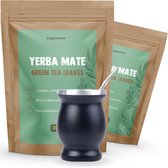 Complément | Pack de démarrage Yerba Mate | Livraison gratuite | Set de 5 pièces | 2 sachets de Thee Yerba Mate, courge, bombilla et bâton de nettoyage