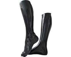BamBella® - Latex sokken kousen - voetfetisj voeten fetish - erotisch Rubber sok voet halflang