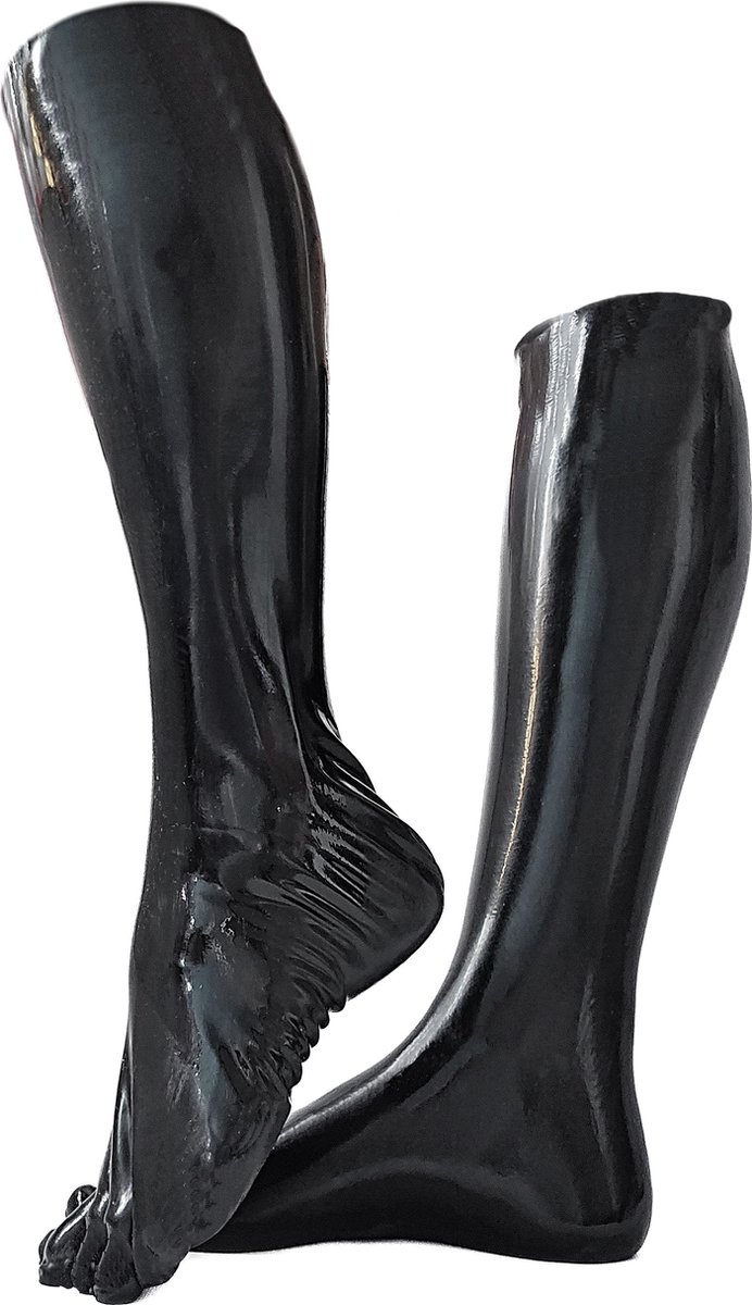 Goedkoopste BamBella® - Latex sokken kousen - voetfetisj voeten fetish - erotisch Rubber sok voet halflang