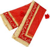 Qubool Hai dupatta Wedding Nikkah dupatta Urdu Qubool Hai Gold Work Embroidery Bridal Dupatta For Beautiful Design With Red soft Boder