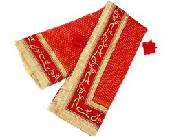 Qubool Hai dupatta Wedding Nikkah dupatta Urdu Qubool Hai Gold Work Embroidery Bridal Dupatta For Beautiful Design With Red soft Boder