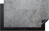 Inductie beschermer - Beton print - Grijs - Betonlook - Vintage - Industrieel - Inductie fornuis - Kookplaat - 85x52 cm - Afdekplaat - Kookplaat beschermer