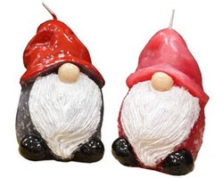 Kabouter - kaars - 10x6 cm - ong. 8 branduren - Figuurkaars - kerst - kerstverlichting - kerstpakket