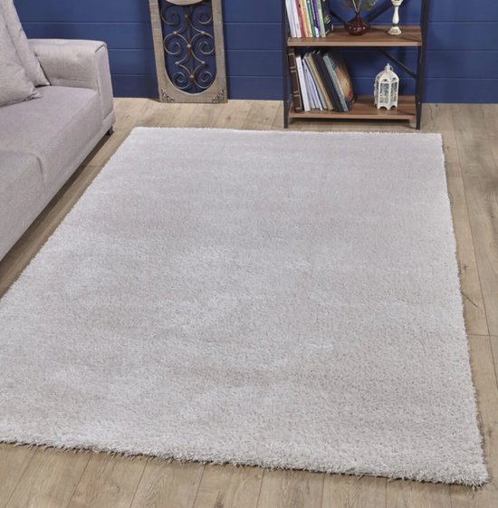 Foto: Heide beige 160x220cm hoogpolig vloerkleed