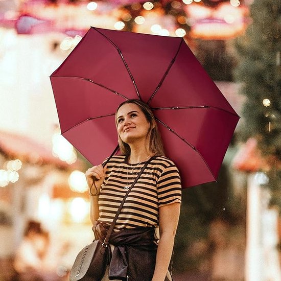 Parapluie de poche compact résistant aux tempêtes, mécanisme d