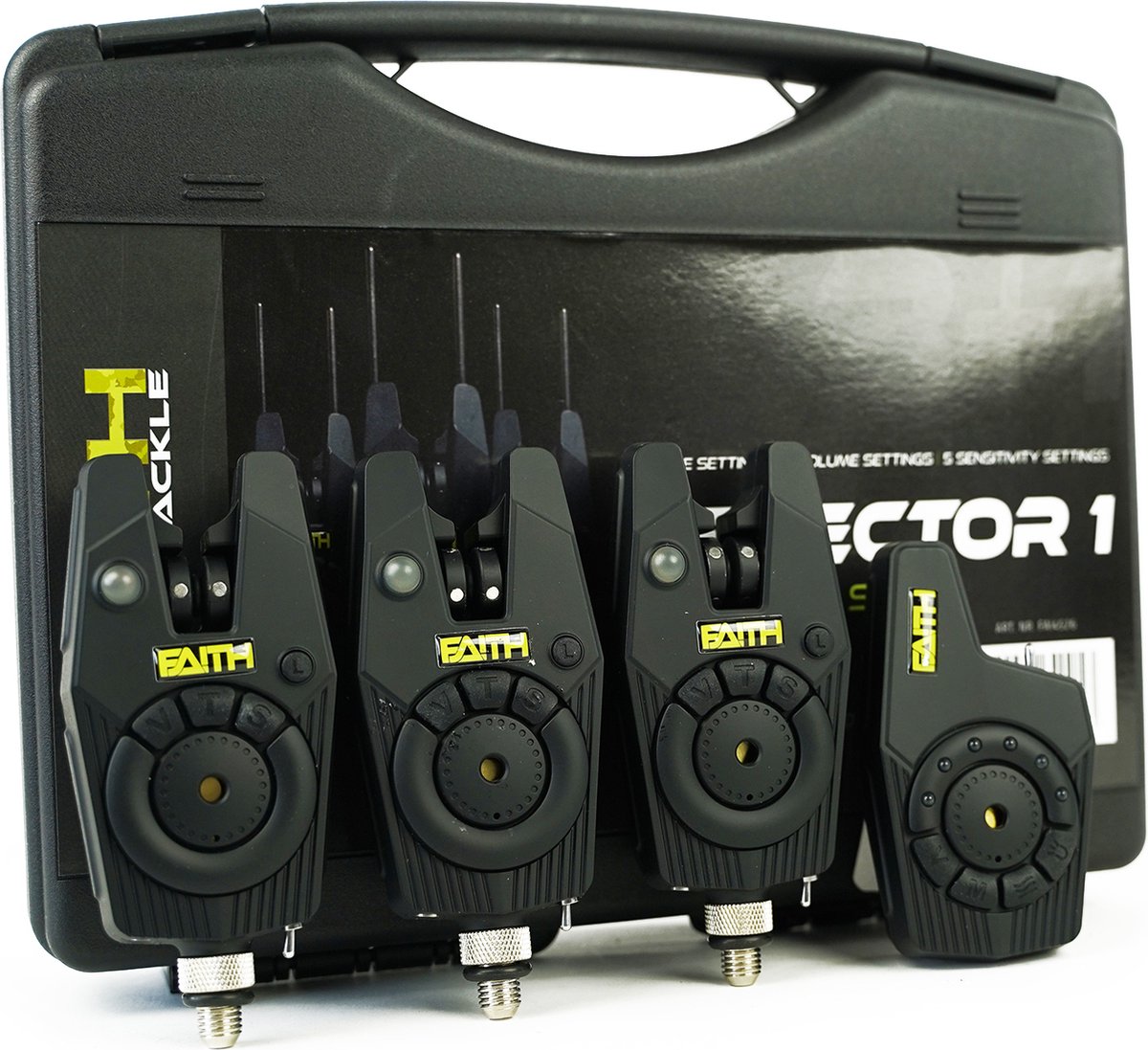 Faith Detector - Beetmelders Set 3+1 - Beetverklikkers - met Opberg Koffer - Karpervissen