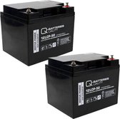 Quality Batteries Vervangingsaccu Voor Invacare Leo Scooter 24V 2 X 12V 50Ah