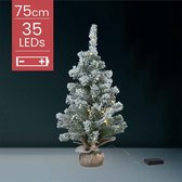 Sapin artificiel/Sapin de Noël artificiel avec neige et lumière 75 cm - Sapin de Noël artificiel/Sapins artificiels avec éclairage de Noël