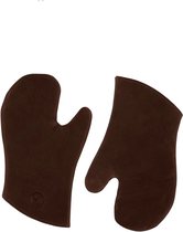 Witloft Classic Lot de 2 gants de cuisine en cuir marron foncé