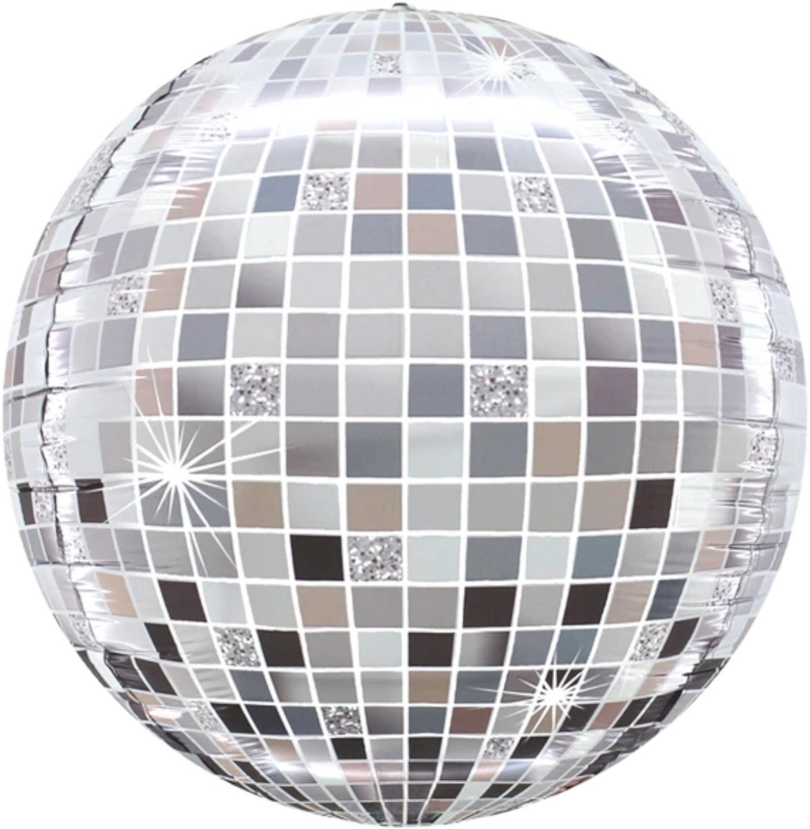 Ballon aluminium - Boule disco - 38x38cm - Sans remplissage
