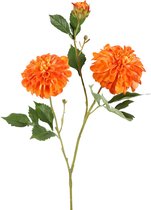 Viv! Home Luxuries Dahlia - zijden bloem - oranje - 71cm