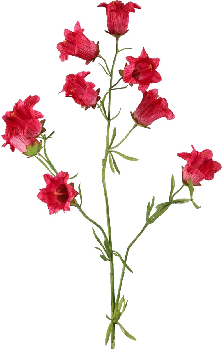 Viv! Home Luxuries Campanula - zijden bloem - fuchsia - 88cm