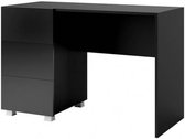 Bureau - Calabrini - 3 ruime lades - Glanzend zwart - 110 cm