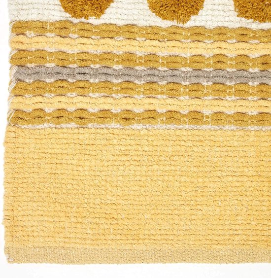 HOMESCAPES Lichtgrijs Tapijt 100% Katoen Effen Modern Omkeerbaar Chenille Vloerkleed met Natuurlijke Kleur Rand Anti-Harenuitval Zacht Aanvoelend