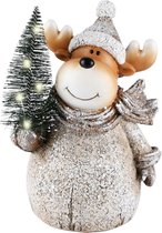 Dekoratief | Rudolf m/kerstboom, resina, LED, 17x13x22cm | A225788