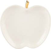 Dekoratief | Schaaltje appel, wit/goud, porselein, 18x18x3cm | A235946