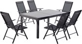 Concept-U - Gardenaluminium tuintafel en 6 aluminium stoelen RAVENNE