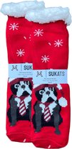 Sukats® Huissokken - Homesocks - Maat 36-41 - Anti-Slip - Fluffy - Huissokken Dames - Kerst - Slofsokken - Kerstsokken - Variant 5 - Meerdere Maten en Varianten