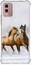GSM Hoesje Nokia C32 Bumper Hoesje met transparante rand Paarden