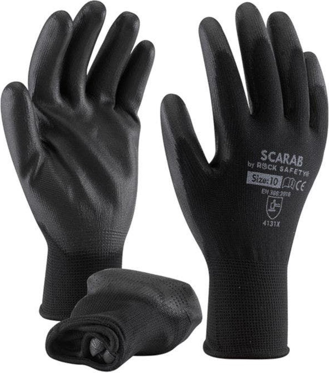 Scarab-Eco handschoenen zwart PU coating