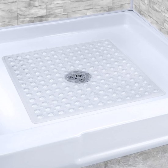 Rozen Japan Bloem Badkuip Matten Antislip Douche Matten voor Vloer met Zuignoppen Afvoergaten PVC Wasbaar, 15.7x27.9 Inch