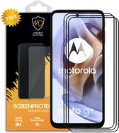 3-Pack Motorola Moto G31 - Moto G41 Screenprotectors - MobyDefend Screensaver Met Zwarte Randen - Gehard Glas - Glasplaatjes Geschikt Voor Motorola Moto G31 - Motorola Moto G41