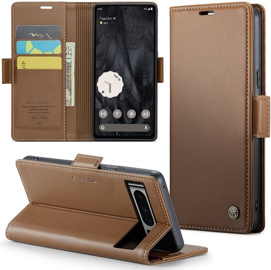 CaseMe 023 Google Pixel 8 Pro Hoesje Book Case Bruin