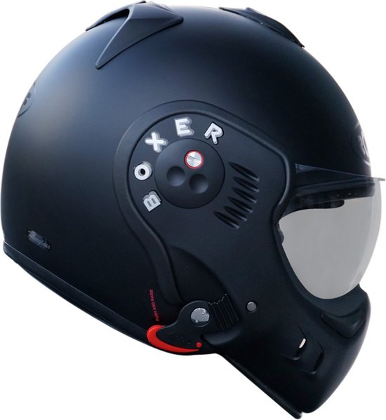 ROOF Boxer V8 Matt Black - Maat XL - Integraal helm - Scooter helm - Motorhelm - Zwart