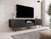 Meubella - TV-Meubel Legacy - Mat zwart - 180 cm