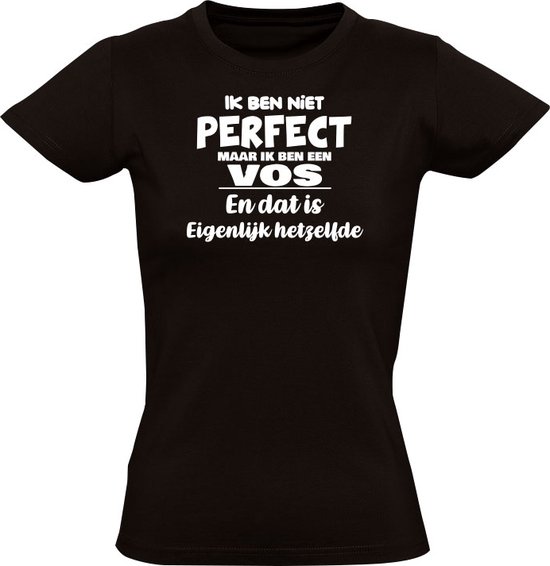 Je ne suis pas parfait mais je suis un renard et c'est fondamentalement le même T-shirt femme | nom de famille | anniversaire | anniversaire | Nom | drôle | Noir