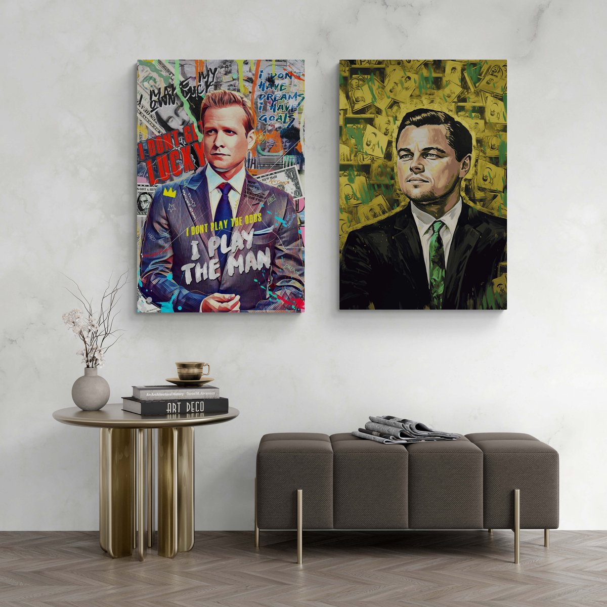 Poster sur toile Harvey Specter Suits - Décoration de chambre à coucher, bureau, chambre, cadeau, 50 x 75 cm