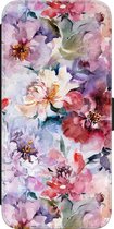 Bookcase - Etui Samsung Galaxy A54 avec cartes - Fleurs Acryl - Rose - Fleurs - Similicuir - Casevibes